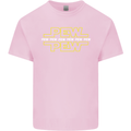 Pew Pew SCI-FI Movie Film Kids T-Shirt Childrens Light Pink