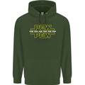 Pew Pew SCI-FI Movie Film Mens 80% Cotton Hoodie Forest Green