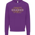 Pew Pew SCI-FI Movie Film Mens Sweatshirt Jumper Purple