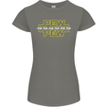 Pew Pew SCI-FI Movie Film Womens Petite Cut T-Shirt Charcoal