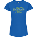 Pew Pew SCI-FI Movie Film Womens Petite Cut T-Shirt Royal Blue