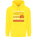 Photography Addiction Funny Photographer Childrens Kids Hoodie Yellow