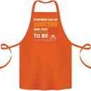 Photography Addiction Funny Photographer Cotton Apron 100% Organic Orange