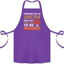 Photography Addiction Funny Photographer Cotton Apron 100% Organic Purple