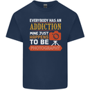 Photography Addiction Funny Photographer Kids T-Shirt Childrens Navy Blue