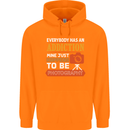 Photography Addiction Funny Photographer Mens 80% Cotton Hoodie Orange