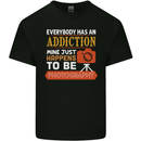 Photography Addiction Funny Photographer Mens Cotton T-Shirt Tee Top Black