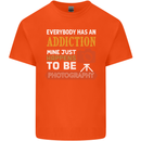 Photography Addiction Funny Photographer Mens Cotton T-Shirt Tee Top Orange