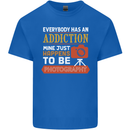 Photography Addiction Funny Photographer Mens Cotton T-Shirt Tee Top Royal Blue