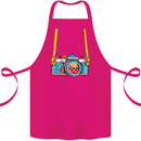 Photography Camera Around Neck Cotton Apron 100% Organic Pink