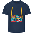 Photography Camera Around Neck Kids T-Shirt Childrens Navy Blue