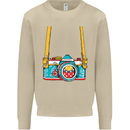 Photography Camera Around Neck Mens Sweatshirt Jumper Sand