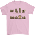 Photography Camera Evolution Photographer Mens T-Shirt Cotton Gildan Light Pink