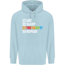 Photography Eat Sleep Photographer Funny Childrens Kids Hoodie Light Blue