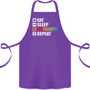 Photography Eat Sleep Photographer Funny Cotton Apron 100% Organic Purple