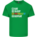 Photography Eat Sleep Photographer Funny Kids T-Shirt Childrens Irish Green