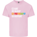 Photography Eat Sleep Photographer Funny Kids T-Shirt Childrens Light Pink