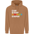 Photography Eat Sleep Photographer Funny Mens 80% Cotton Hoodie Caramel Latte