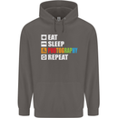 Photography Eat Sleep Photographer Funny Mens 80% Cotton Hoodie Charcoal