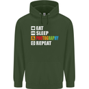 Photography Eat Sleep Photographer Funny Mens 80% Cotton Hoodie Forest Green