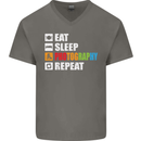 Photography Eat Sleep Photographer Funny Mens V-Neck Cotton T-Shirt Charcoal