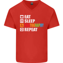 Photography Eat Sleep Photographer Funny Mens V-Neck Cotton T-Shirt Red
