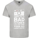 Photography How Your Face Looks Sometimes Mens V-Neck Cotton T-Shirt Sports Grey