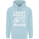 Photography I Shoot People Photographer Childrens Kids Hoodie Light Blue