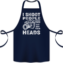 Photography I Shoot People Photographer Cotton Apron 100% Organic Navy Blue