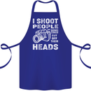Photography I Shoot People Photographer Cotton Apron 100% Organic Royal Blue