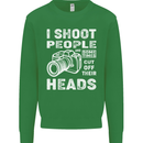Photography I Shoot People Photographer Kids Sweatshirt Jumper Irish Green