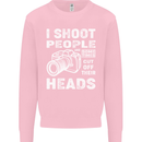 Photography I Shoot People Photographer Kids Sweatshirt Jumper Light Pink