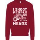 Photography I Shoot People Photographer Kids Sweatshirt Jumper Red