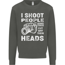 Photography I Shoot People Photographer Kids Sweatshirt Jumper Storm Grey