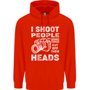 Photography I Shoot People Photographer Mens 80% Cotton Hoodie Bright Red