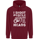 Photography I Shoot People Photographer Mens 80% Cotton Hoodie Maroon