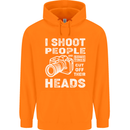 Photography I Shoot People Photographer Mens 80% Cotton Hoodie Orange