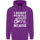 Photography I Shoot People Photographer Mens 80% Cotton Hoodie Purple