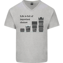 Photography Important Choices Photographer Mens V-Neck Cotton T-Shirt Sports Grey