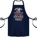 Photography Now Wait Photographer Funny Cotton Apron 100% Organic Navy Blue