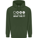 Photography What the F Stop Photographer Childrens Kids Hoodie Forest Green