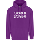Photography What the F Stop Photographer Childrens Kids Hoodie Purple