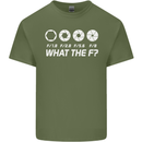 Photography What the F Stop Photographer Mens Cotton T-Shirt Tee Top Military Green
