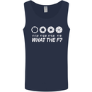 Photography What the F Stop Photographer Mens Vest Tank Top Navy Blue