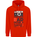 Photography Your Face Funny Photographer Childrens Kids Hoodie Bright Red