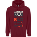 Photography Your Face Funny Photographer Childrens Kids Hoodie Maroon