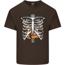 Pie Inside a Skeleton Torso Funny Food Mens Cotton T-Shirt Tee Top Dark Chocolate