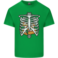 Pie Inside a Skeleton Torso Funny Food Mens Cotton T-Shirt Tee Top Irish Green