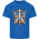 Pie Inside a Skeleton Torso Funny Food Mens Cotton T-Shirt Tee Top Royal Blue