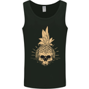 Pineapple Skull Gothic Biker Surfing Mens Vest Tank Top Black